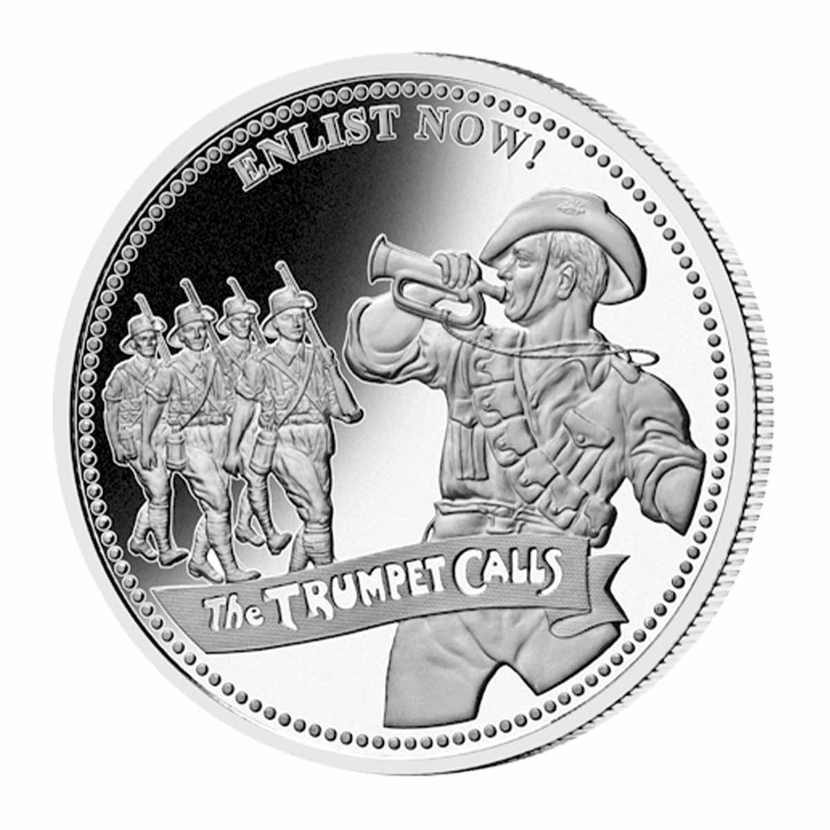 First World War Enlist Now Silver Prooflike Commemorative