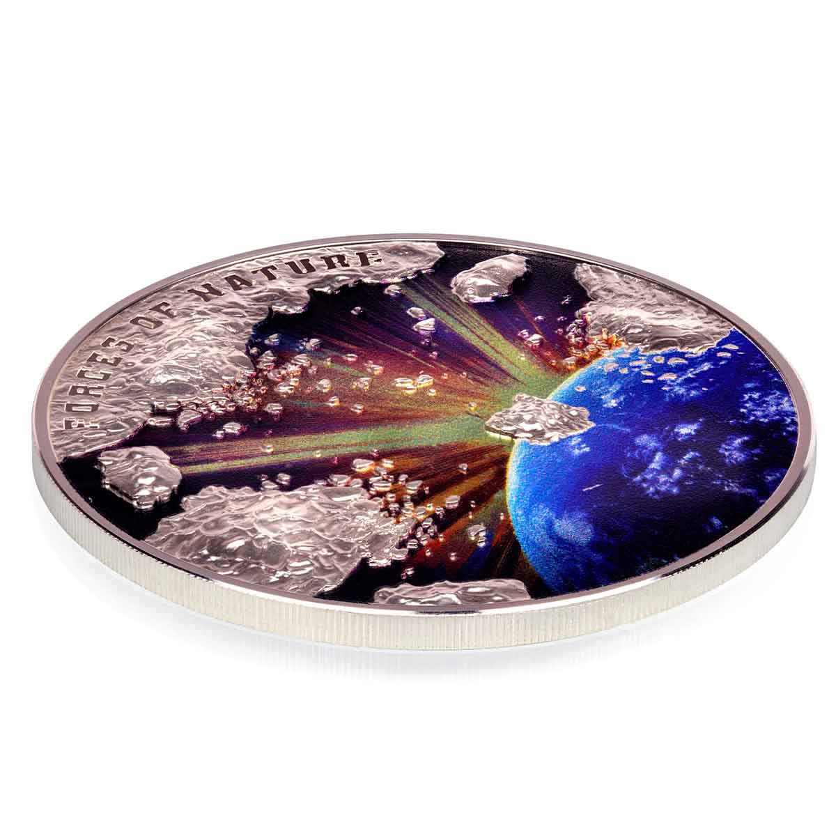 Forces of Nature 2023 $5 Meteorite Ultra High Relief 2oz Silver Proof Coin - Image 3