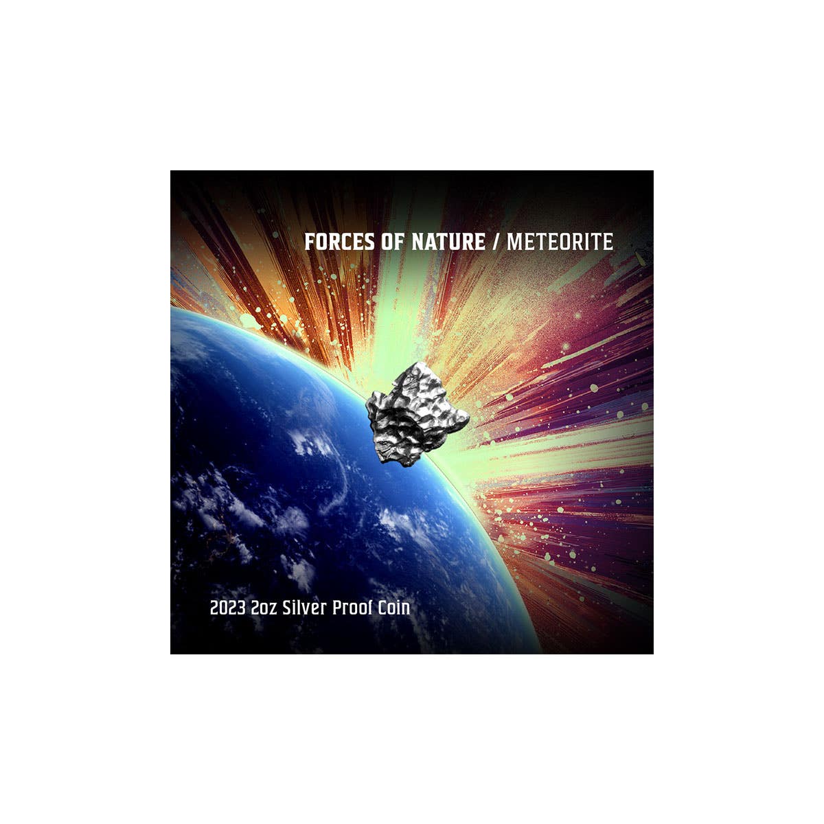 Forces of Nature 2023 $5 Meteorite Ultra High Relief 2oz Silver Proof Coin - Image 6