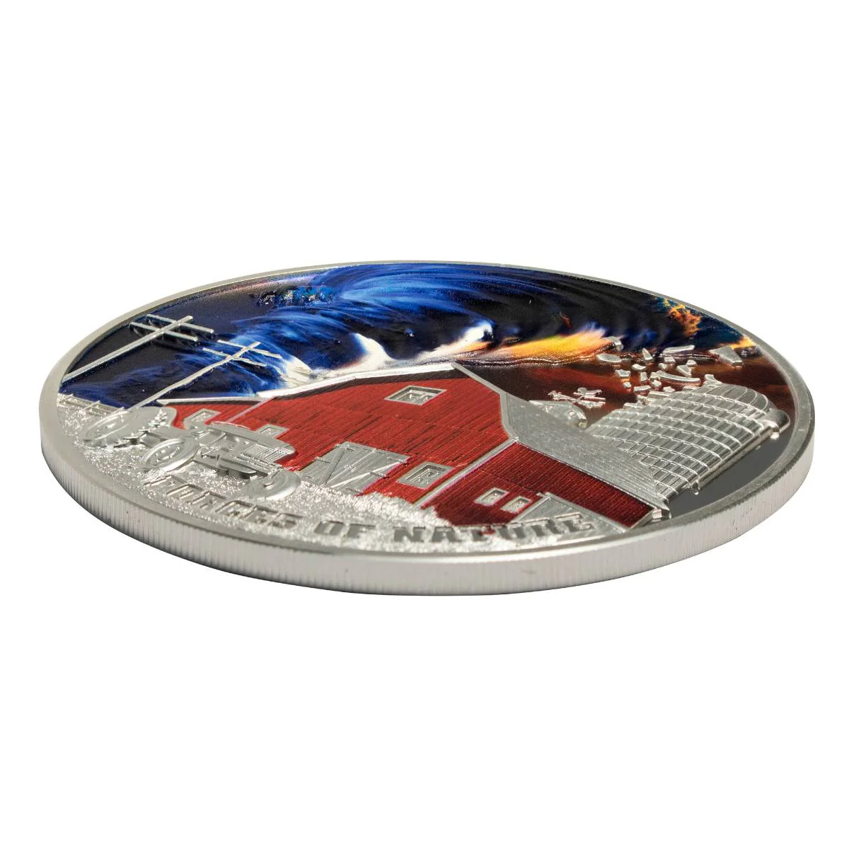 Forces of Nature 2024 $5 Tornado Ultra High Relief 2oz Silver Proof Coin - Image 3