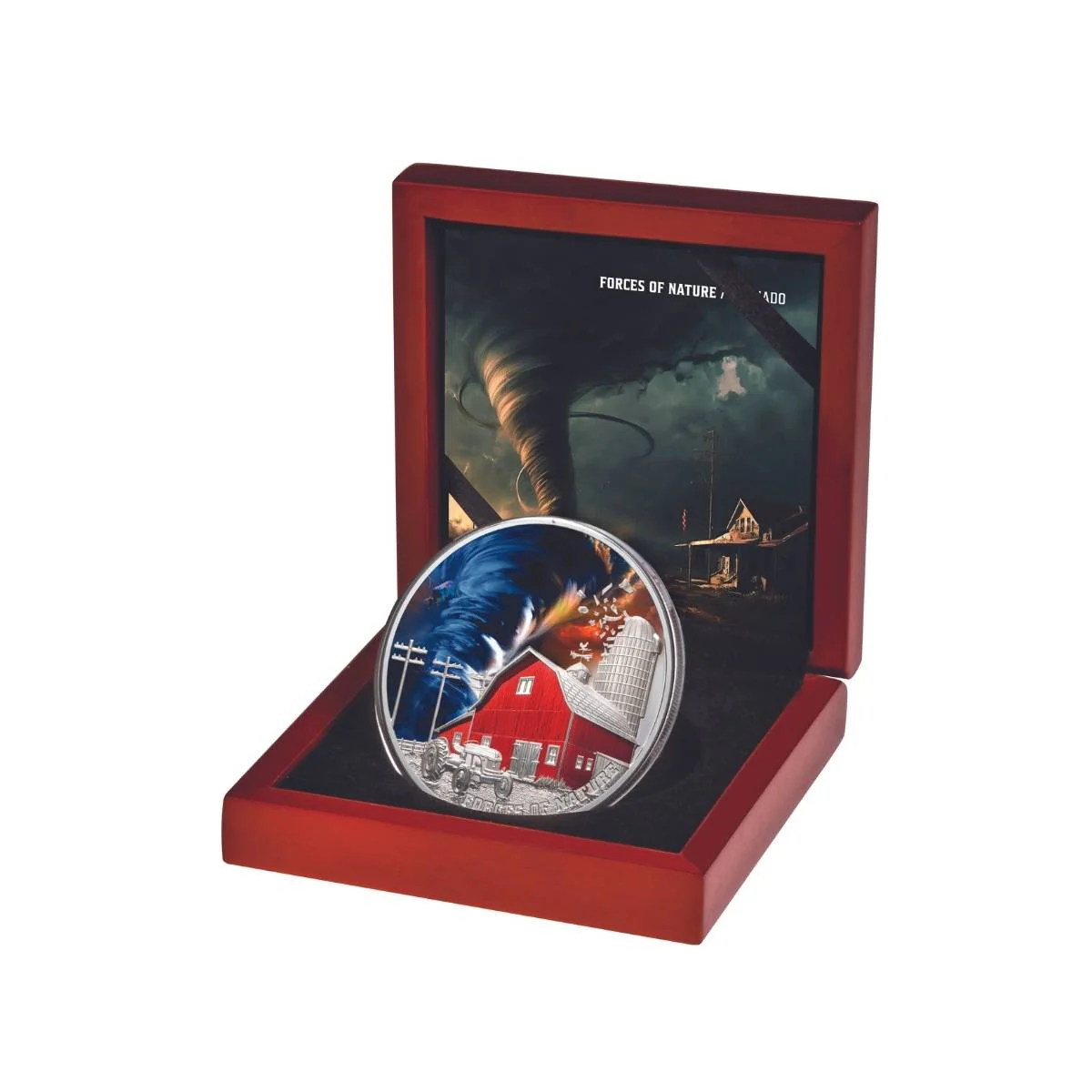 Forces of Nature 2024 $5 Tornado Ultra High Relief 2oz Silver Proof Coin - Image 4