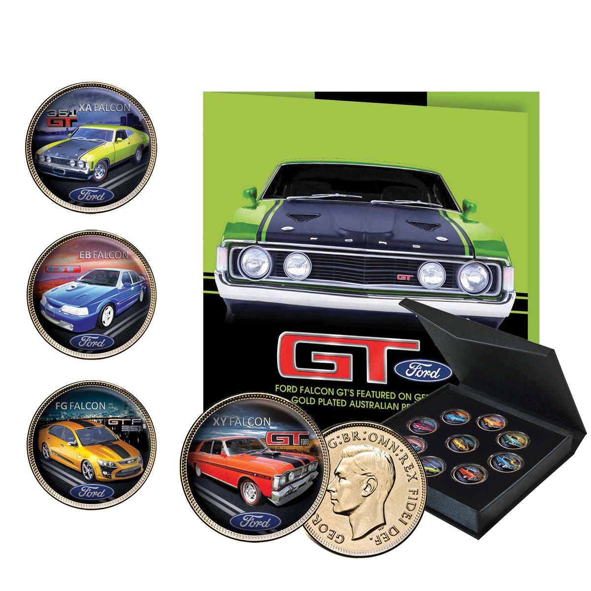 Ford GT Gold-plated Penny 9-Coin Collection