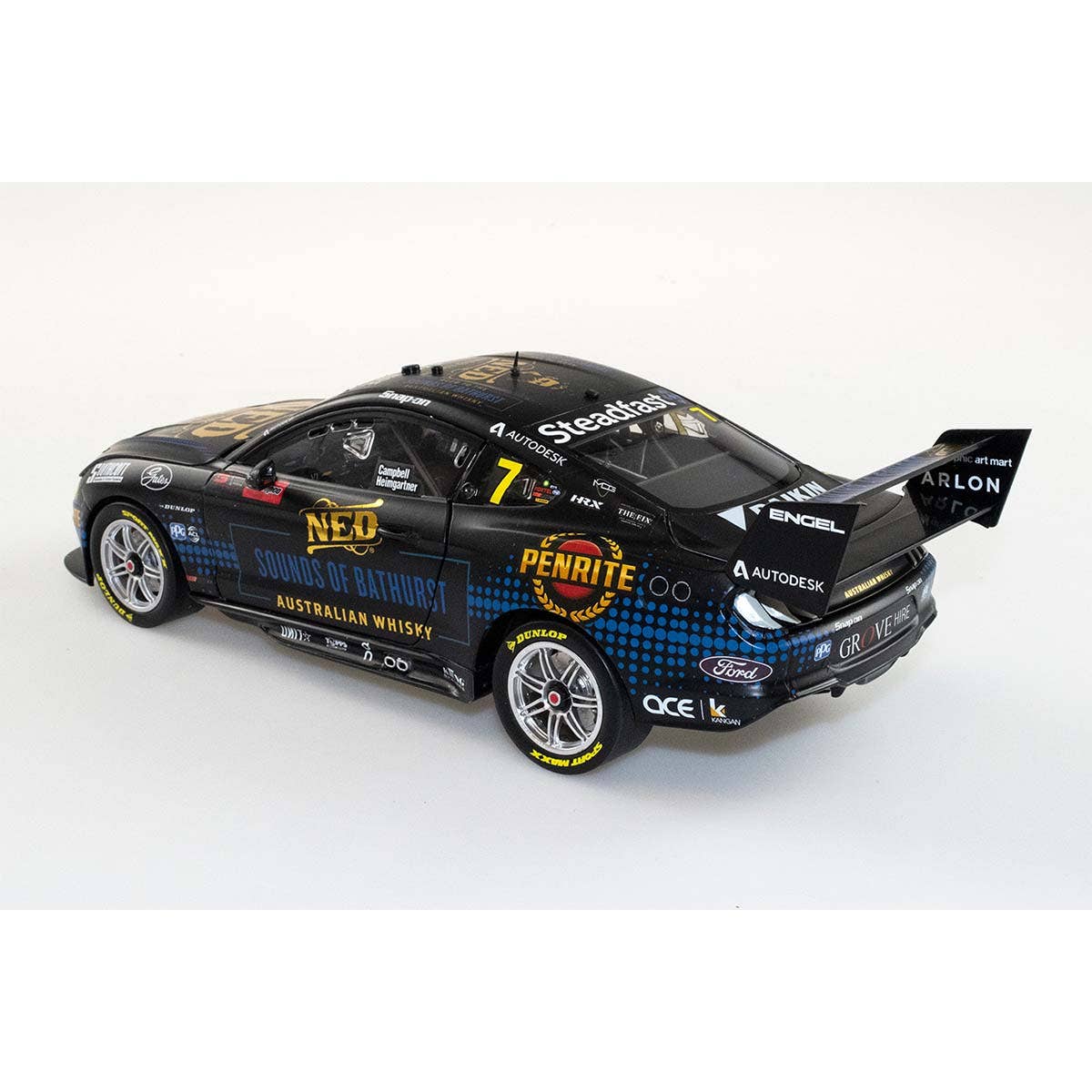 FORD GT MUSTANG - NED RACING - HEIMGARTNER/CAMPBELL #7 - 2021 REPCO Bathurst 1000 - 1:43 Scale Diecast Model Car - Image 3