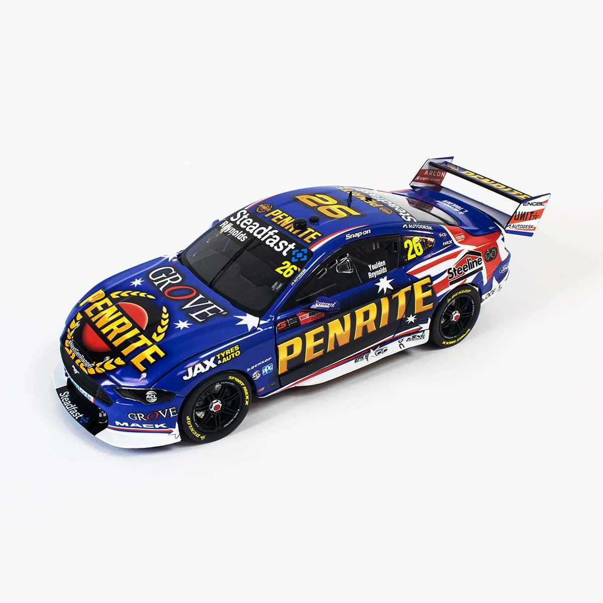 FORD GT MUSTANG - PENRITE RACING - REYNOLDS/YOULDEN #26 - 2021 REPCO Bathurst 1000 - 1:43 Scale Diecast Model Car - Image 3