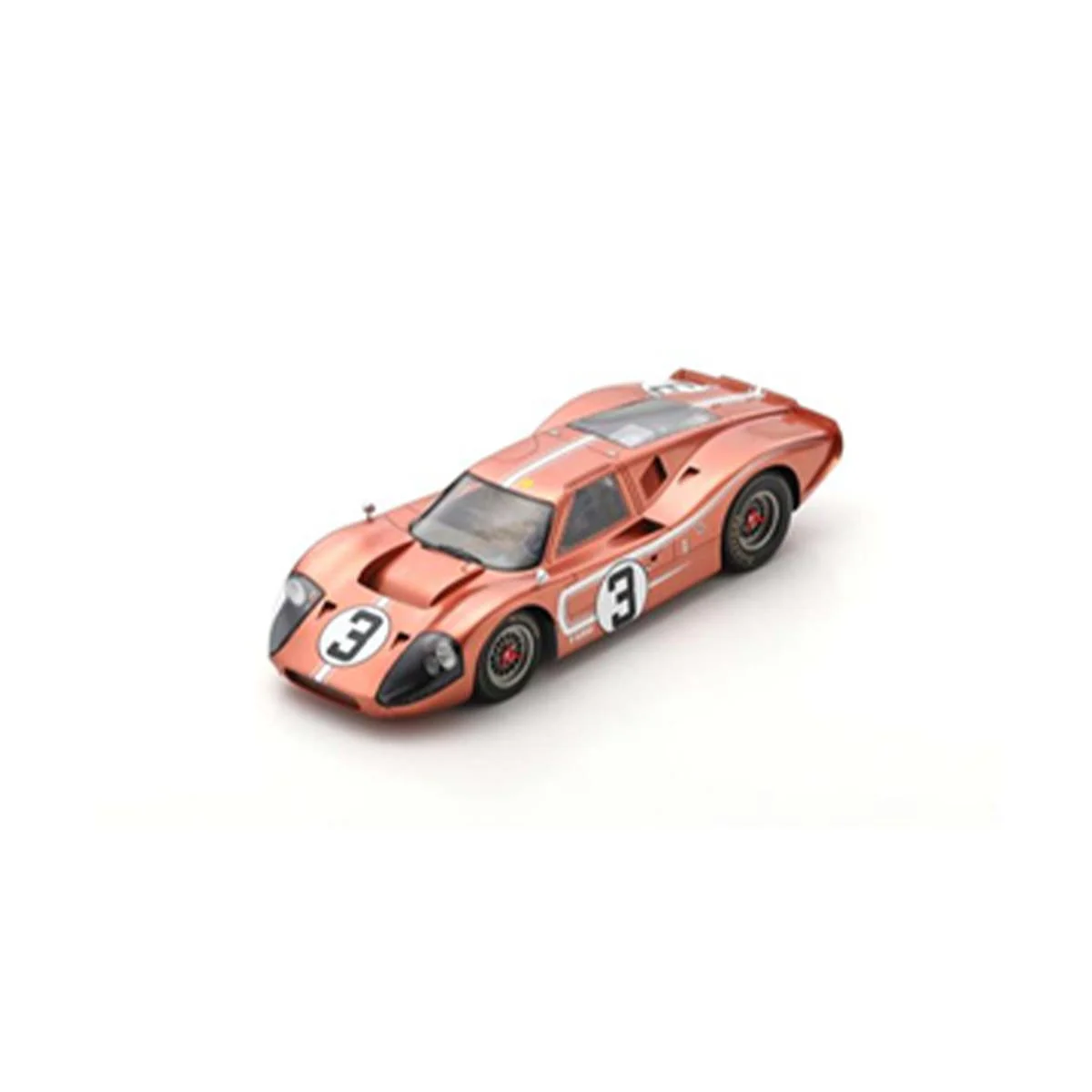Ford GT40 Mk IV No.3 24H Le Mans 1967 - M. Andretti - L. Bianchi - With Acrylic Cover - 1:18 Scale Resin Model Car