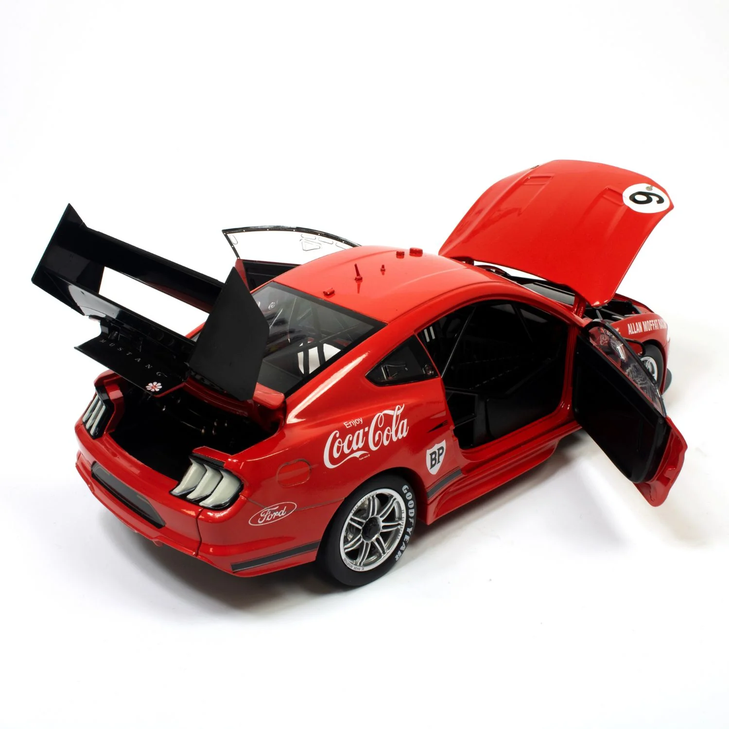 FORD MUSTANG-ALLAN MOFFAT RACING- ALLAN MOFFAT #9 - 1969 COCA-COLA TRANS AM BOSS 302 - RETRO LIVERY - 1:18 Scale Diecast Model Car - Image 10