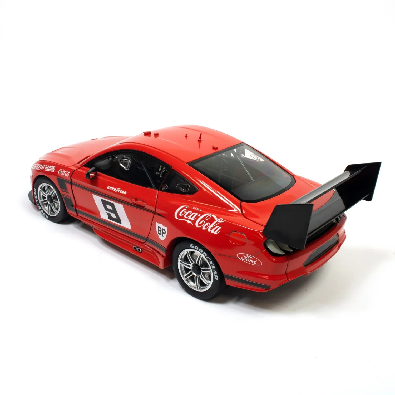 FORD MUSTANG-ALLAN MOFFAT RACING- ALLAN MOFFAT #9 - 1969 COCA-COLA TRANS AM BOSS 302 - RETRO LIVERY - 1:18 Scale Diecast Model Car - Image 11