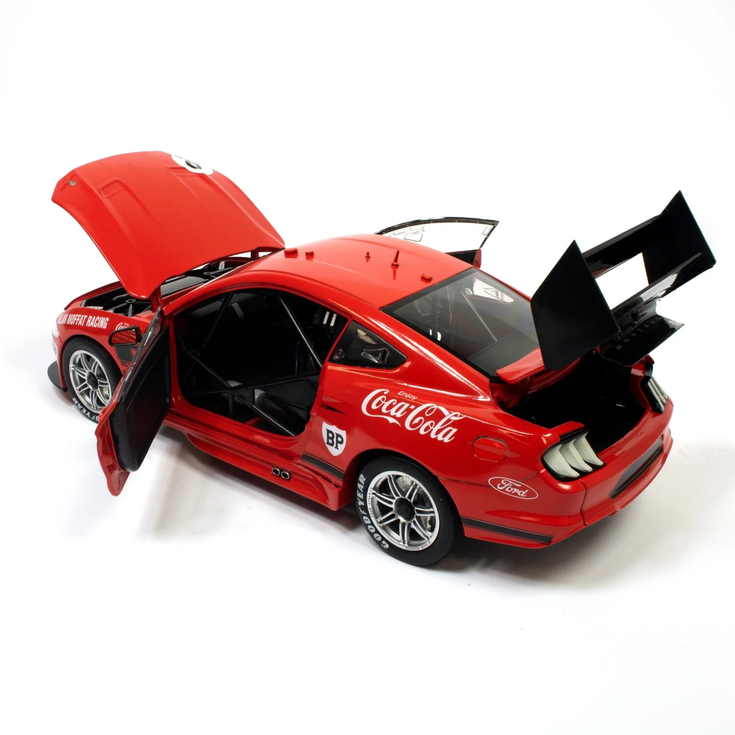 FORD MUSTANG-ALLAN MOFFAT RACING- ALLAN MOFFAT #9 - 1969 COCA-COLA TRANS AM BOSS 302 - RETRO LIVERY - 1:18 Scale Diecast Model Car - Image 12