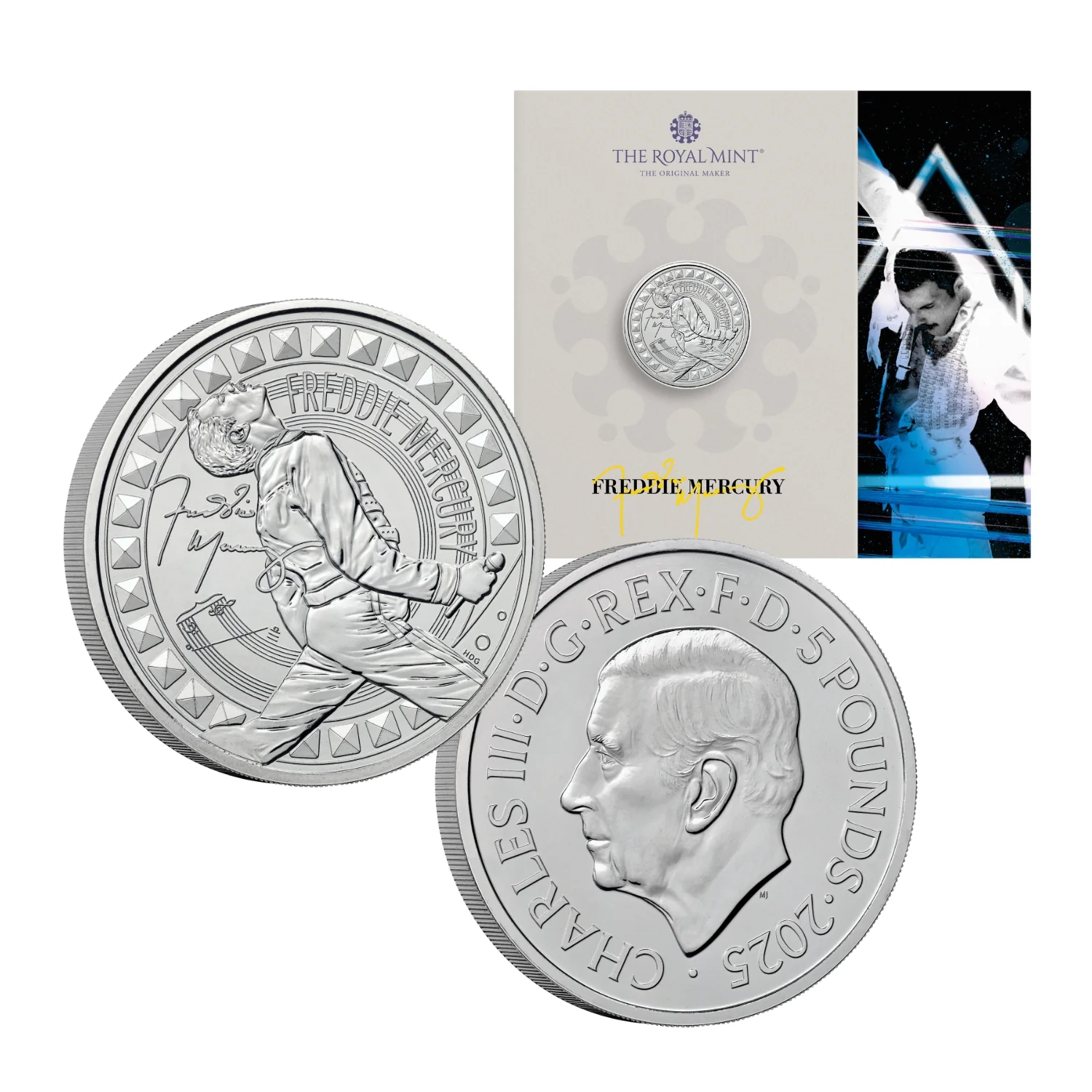 Great Britain Freddie Mercury 2025 £5 Cupro-Nickel Brilliant Uncirculated Coin - Image 5