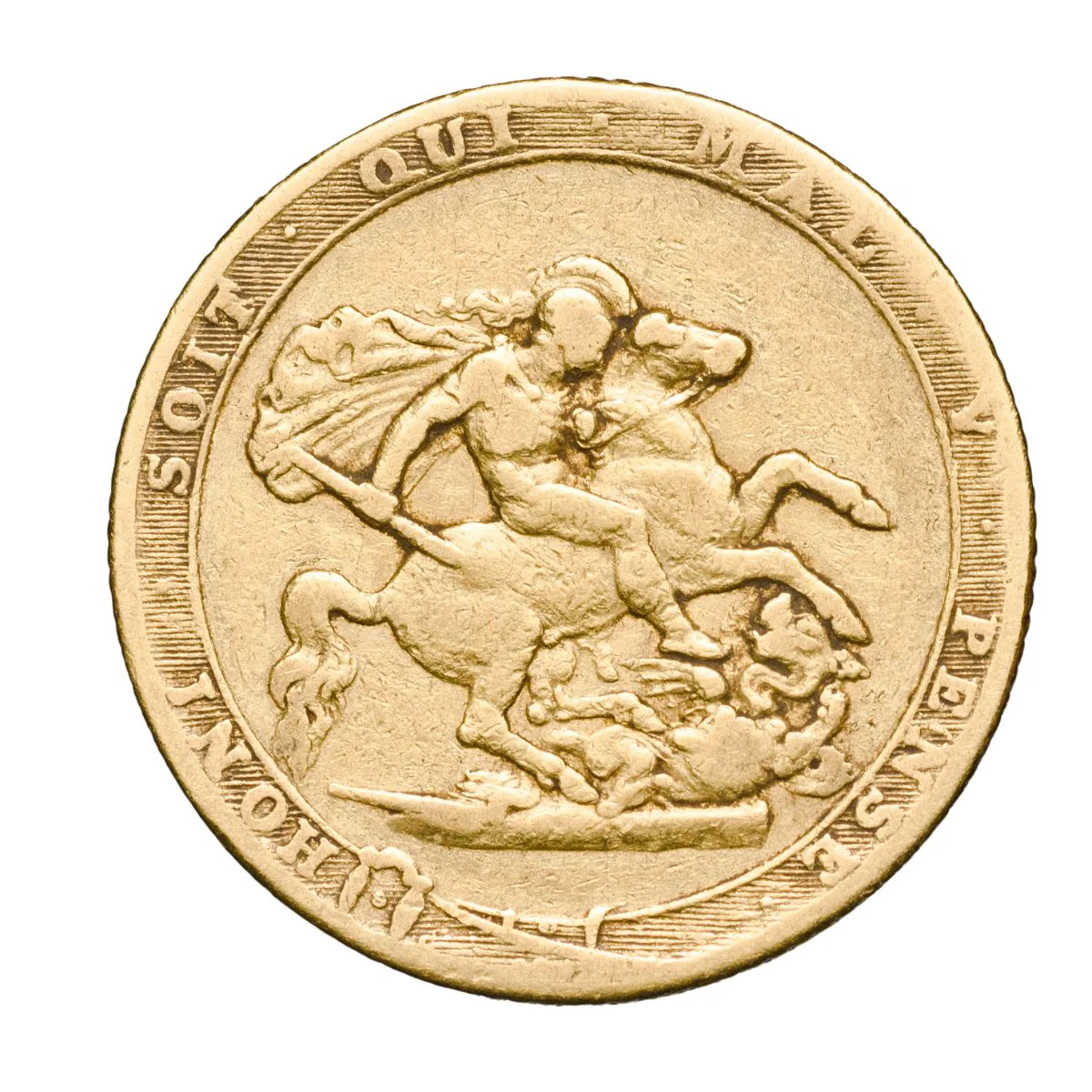 George III 1817 Gold Sovereign good Fine - Image 2