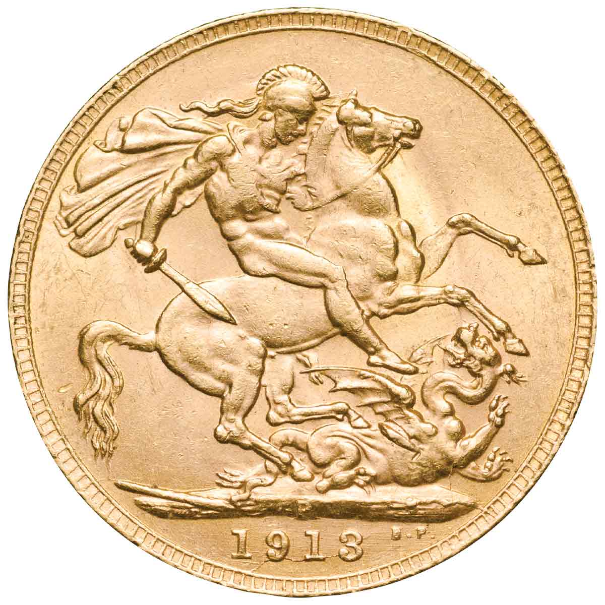 1913 Perth George V Gold Sovereign Uncirculated - Image 2