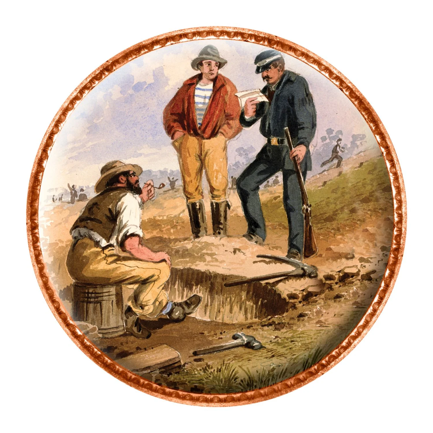 Gold Rush - The Paintings of S.T. Gill Enamel Penny 5-Coin Collection - Image 4