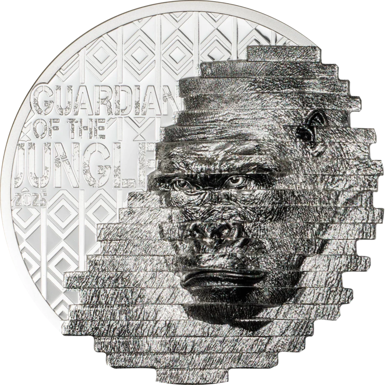 Gorilla 2025 $10 Ultra High Relief 2oz Silver Proof Coin