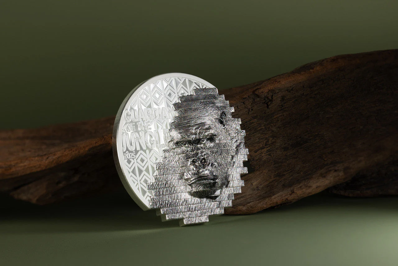 Gorilla 2025 $10 Ultra High Relief 2oz Silver Proof Coin - Image 3