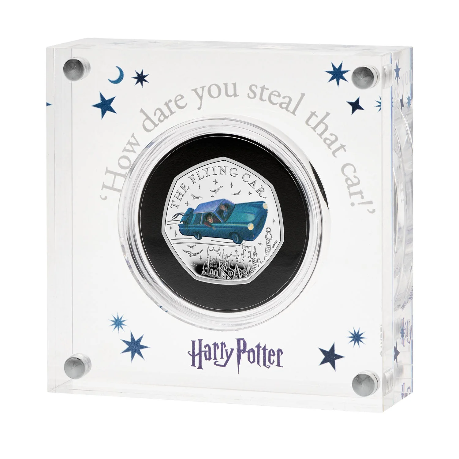 Great Britain Harry Potter Flying Car 2025 50p Colour Silver Proof Coin - Image 2