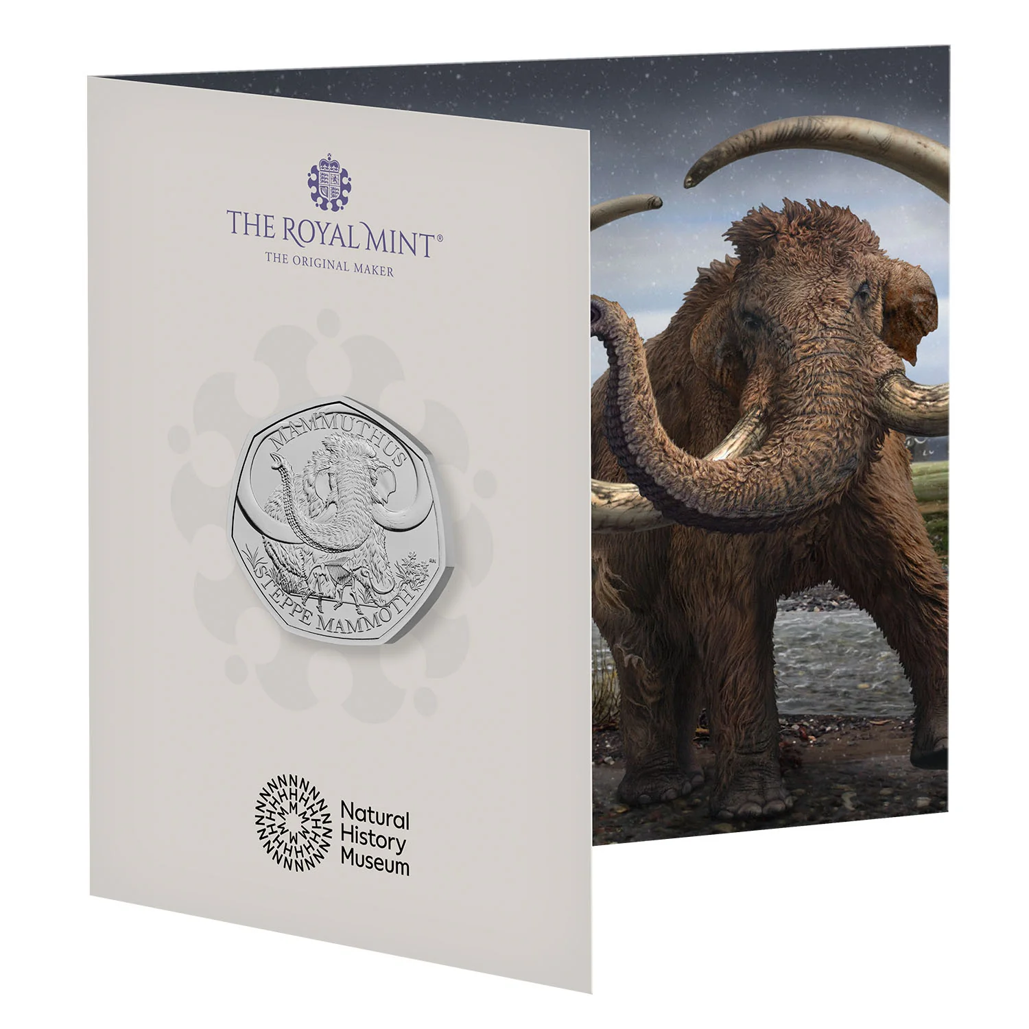 Great Britain Ice Age Steppe Mammoth 2024 50p Cupro-Nickel Brilliant Uncirculated Coin - Image 3