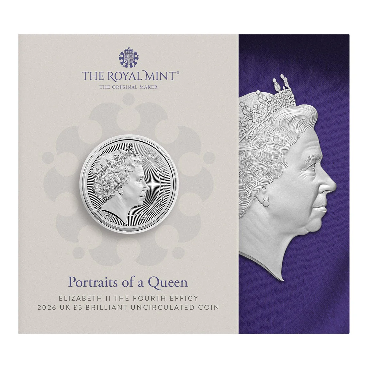 Great Britain Portraits of Queen Elizabeth II 2026 £5 Ian Rank-Broadley Cupro-Nickel Brilliant Uncirculated Coin - Image 4