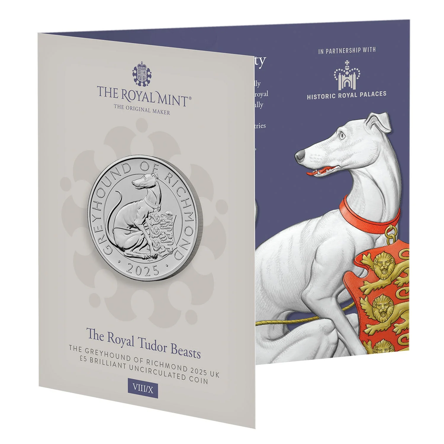 Great Britain Royal Tudor Beasts 2025 £5 Tudor Greyhound Cupro-Nickel Brilliant Uncirculated Coin - Image 3