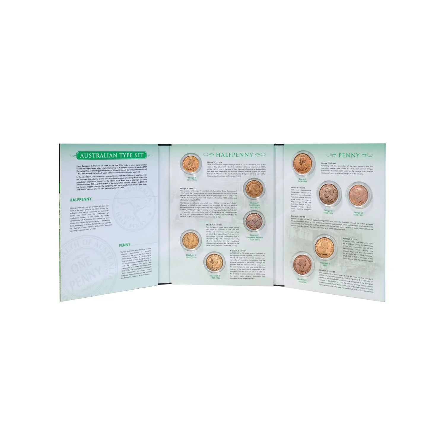 Halfpenny & Penny 10-Coin Type Set - Image 2