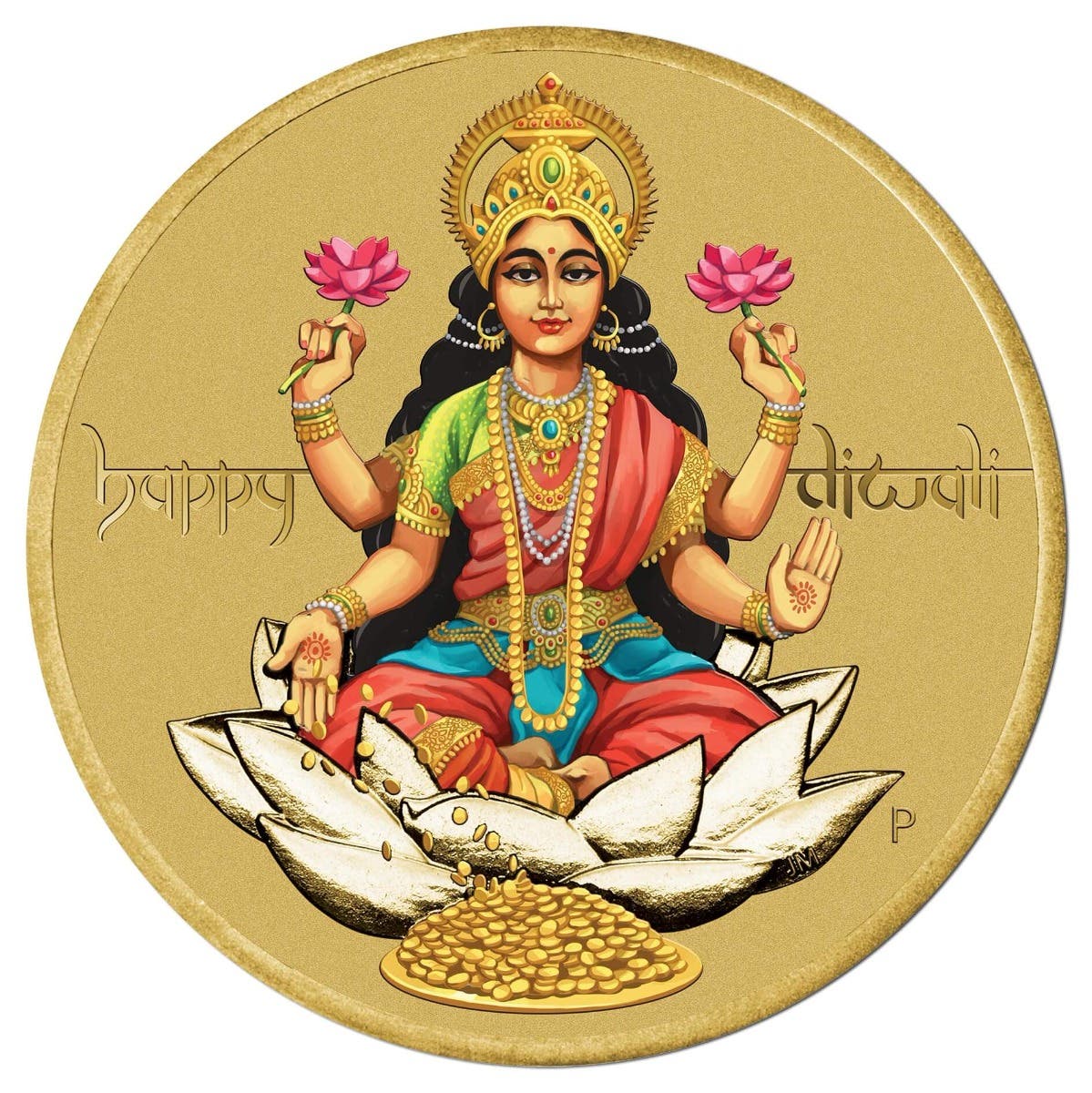 Happy Diwali 2017 $1 Stamp & Coin Cover - Image 2