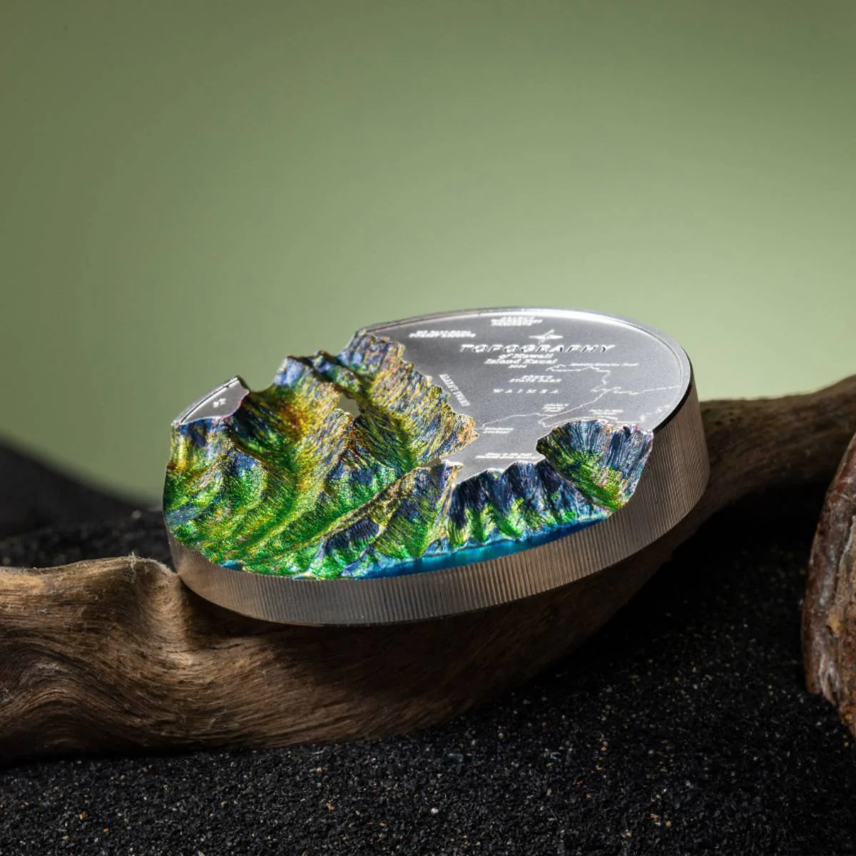 Hawaii Topography 2024 $25 5oz Silver Proof Coin - Image 4