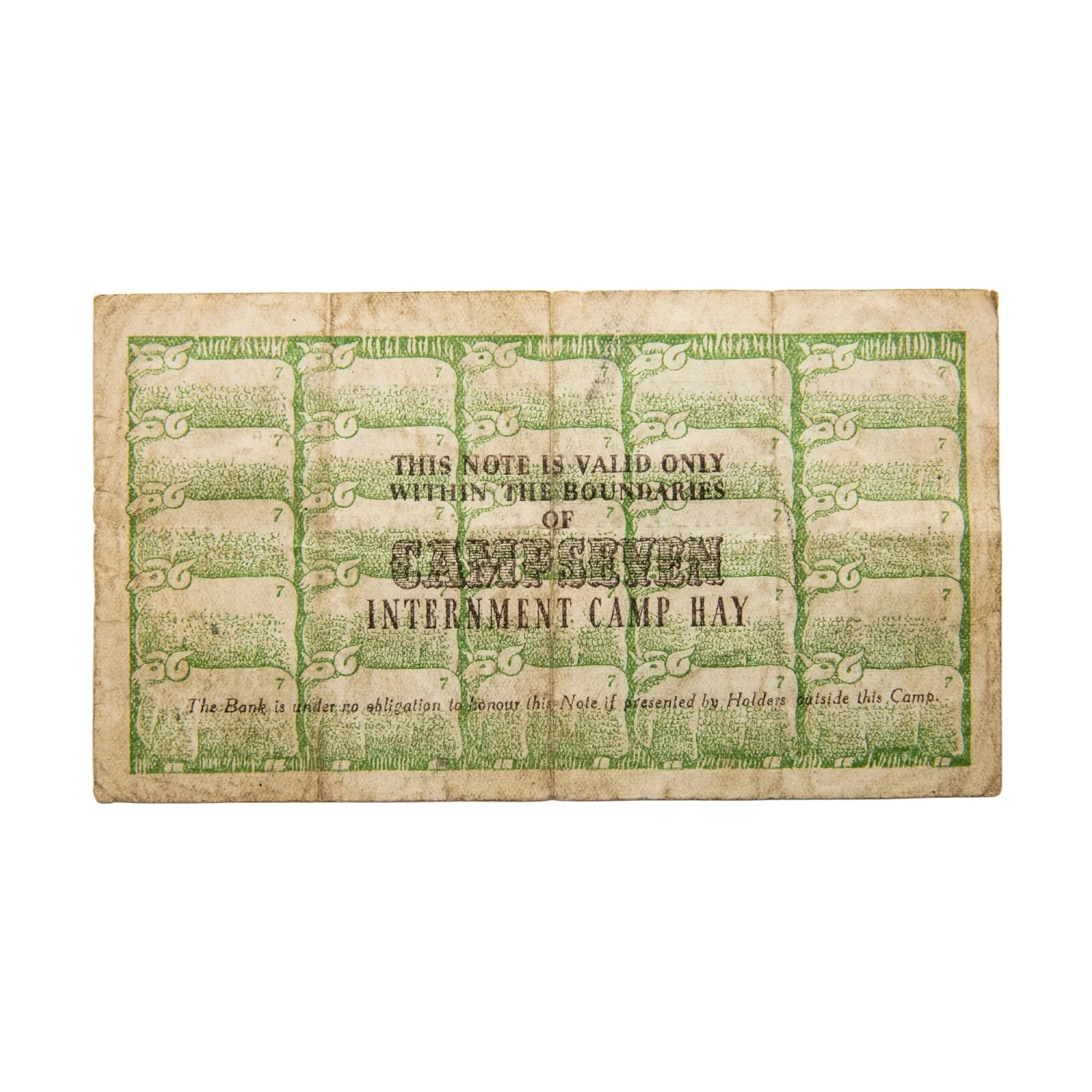 Hay Internment Camp 1941 Robinow/Stahl Shilling Note good Fine - Image 3
