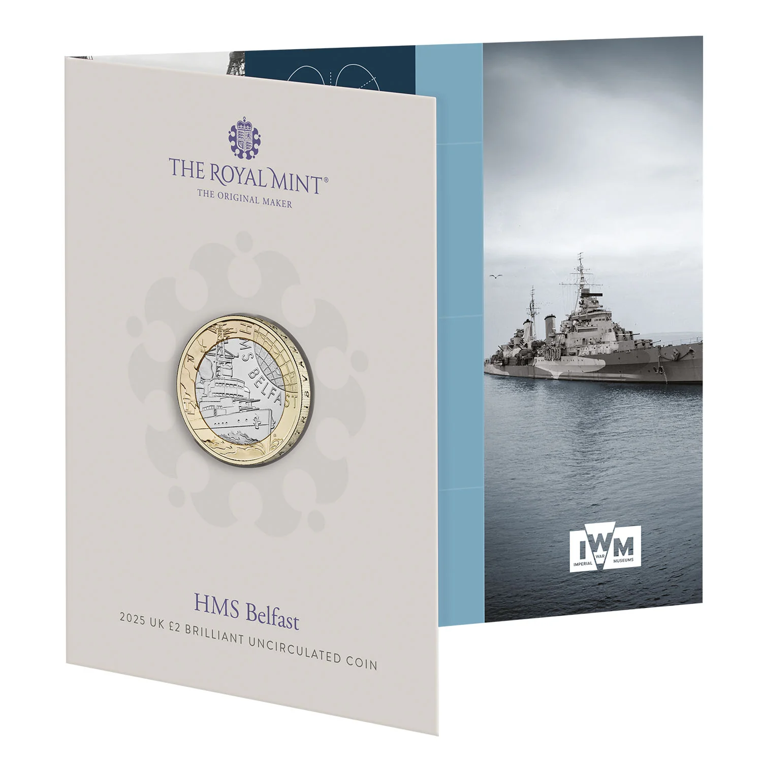 Great Britain HMS Belfast 2025 £2 Bimetal Brilliant Uncirculated Coin - Image 3