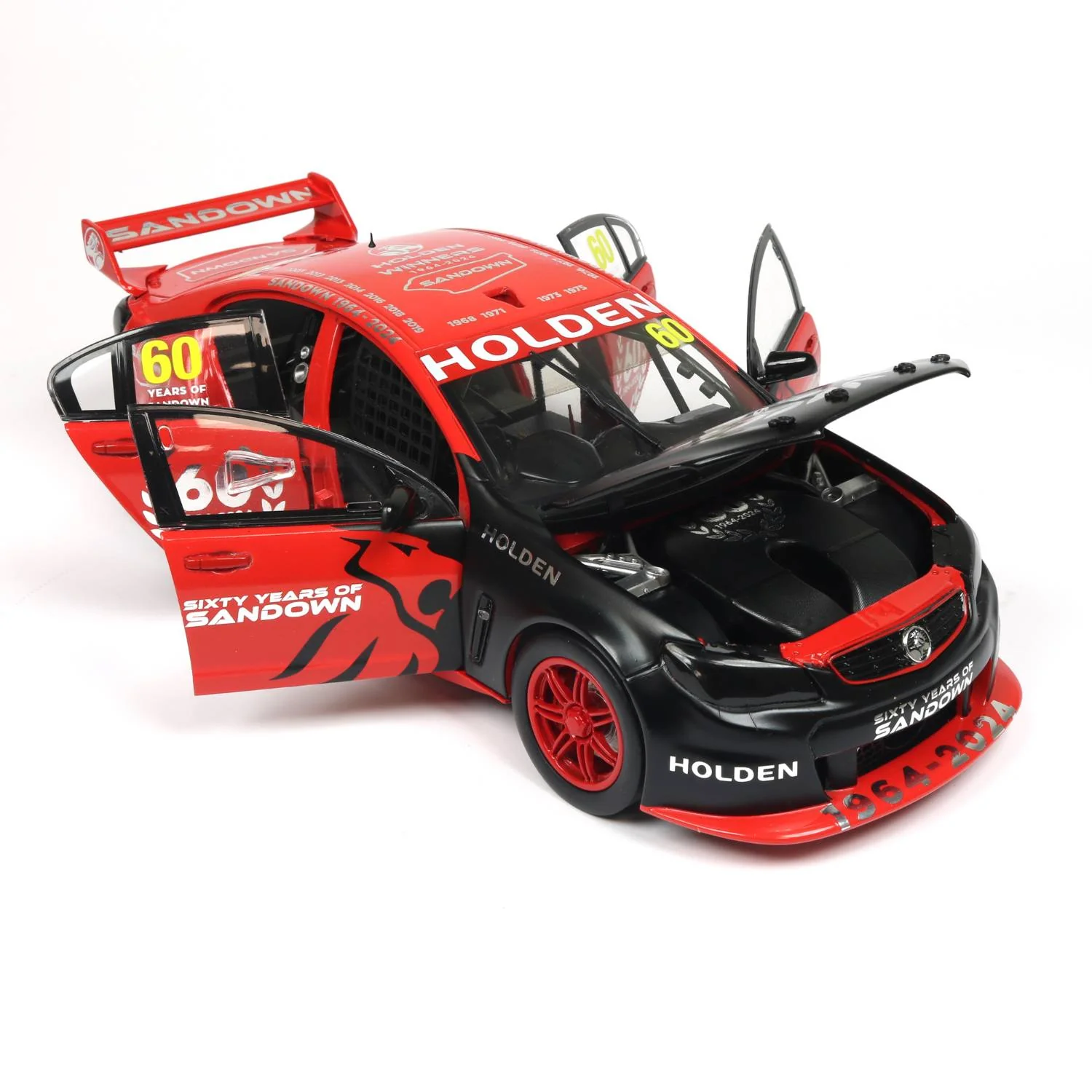 HOLDEN COMMODORE VF SUPERCAR - 60 YEARS OF SANDOWN - SPECIAL LIMITED ANNIVERSARY EDITION 2024 - 1:18 Scale Diecast Model Car - Image 3