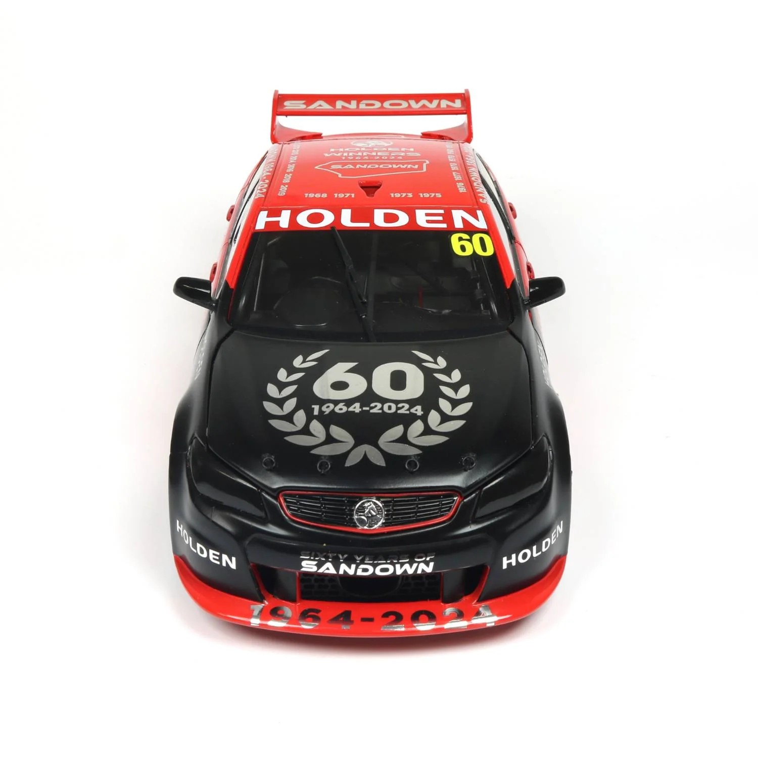 HOLDEN COMMODORE VF SUPERCAR - 60 YEARS OF SANDOWN - SPECIAL LIMITED ANNIVERSARY EDITION 2024 - 1:18 Scale Diecast Model Car - Image 6