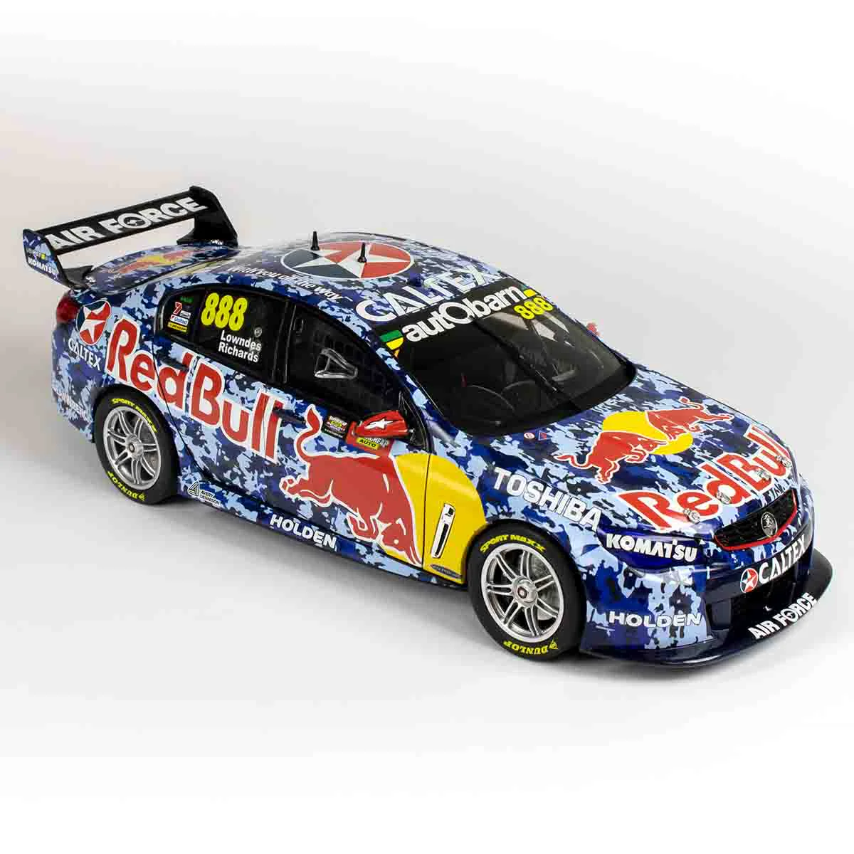 HOLDEN VF COMMODORE - RED BULL RACING #888 - LOWNDES/RICHARDS - 2014 BATHURST 1000 AIR FORCE LIVERY - 1:43 Scale Diecast Model Car