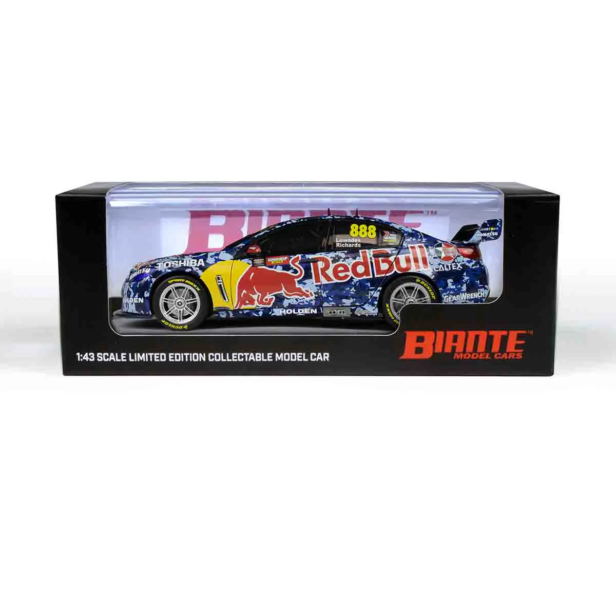 HOLDEN VF COMMODORE - RED BULL RACING #888 - LOWNDES/RICHARDS - 2014 BATHURST 1000 AIR FORCE LIVERY - 1:43 Scale Diecast Model Car - Image 7