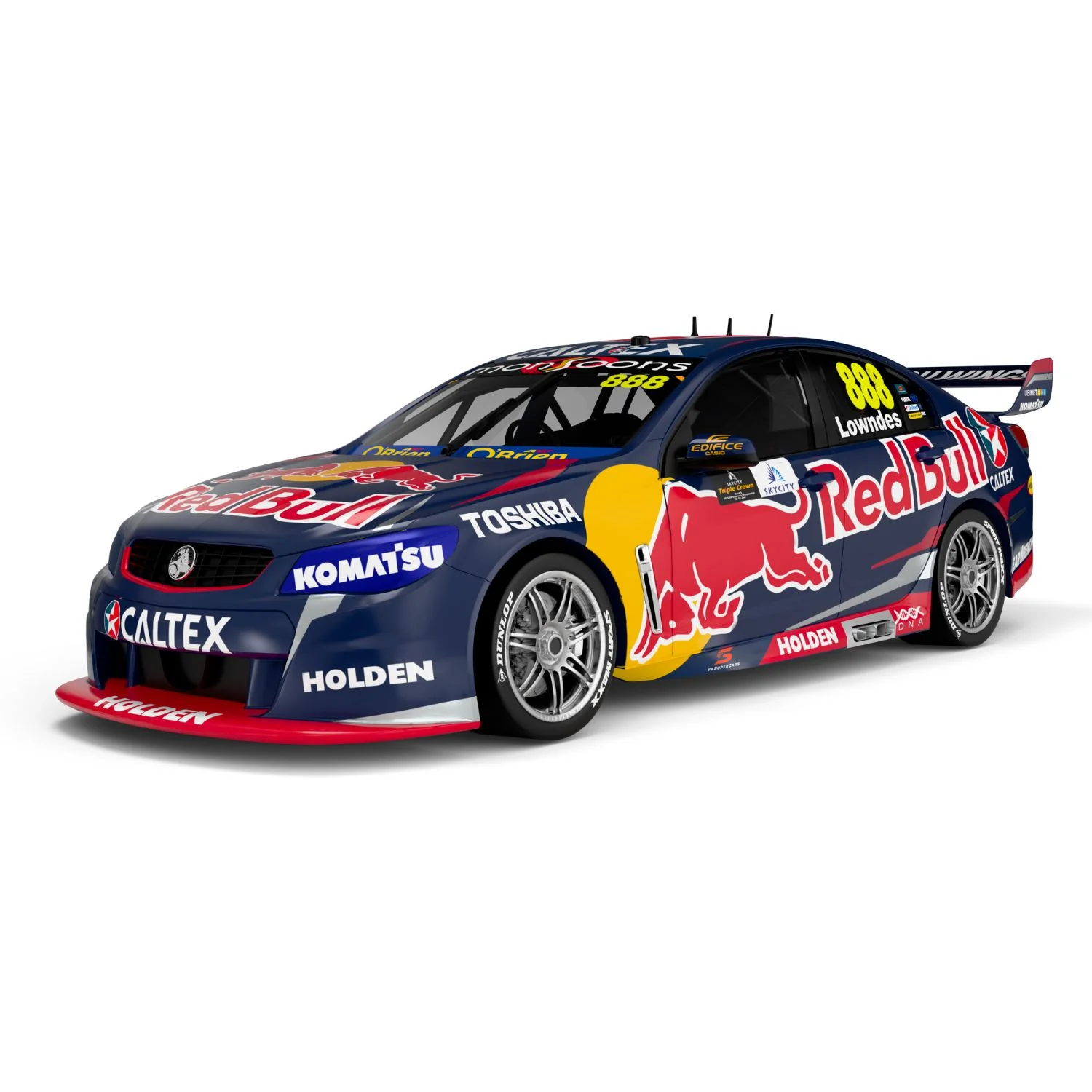 HOLDEN VF COMMODORE - RED BULL RACING AUSTRALIA - CRAIG LOWNDES #888 - 2015 - DARWIN TRIPLE CROWN - RACE 14 - FIRST DRIVER TO 100 WINS IN V8 SC HISTORY - 1:18 Scale Diecast Model Car - Image 3