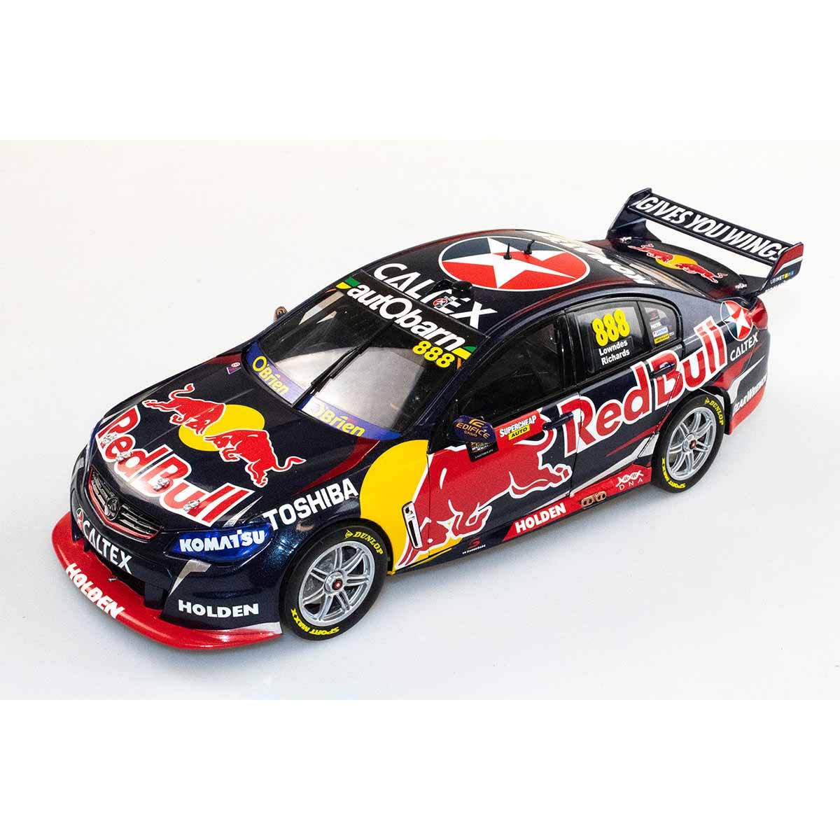 HOLDEN VF COMMODORE V8 - RED BULL RACING AUSTRALIA - LOWNDES/RICHARDS #888 - 2015 BATHURST 1000 WINNER - 1:64 Scale Diecast Model Car - Image 5