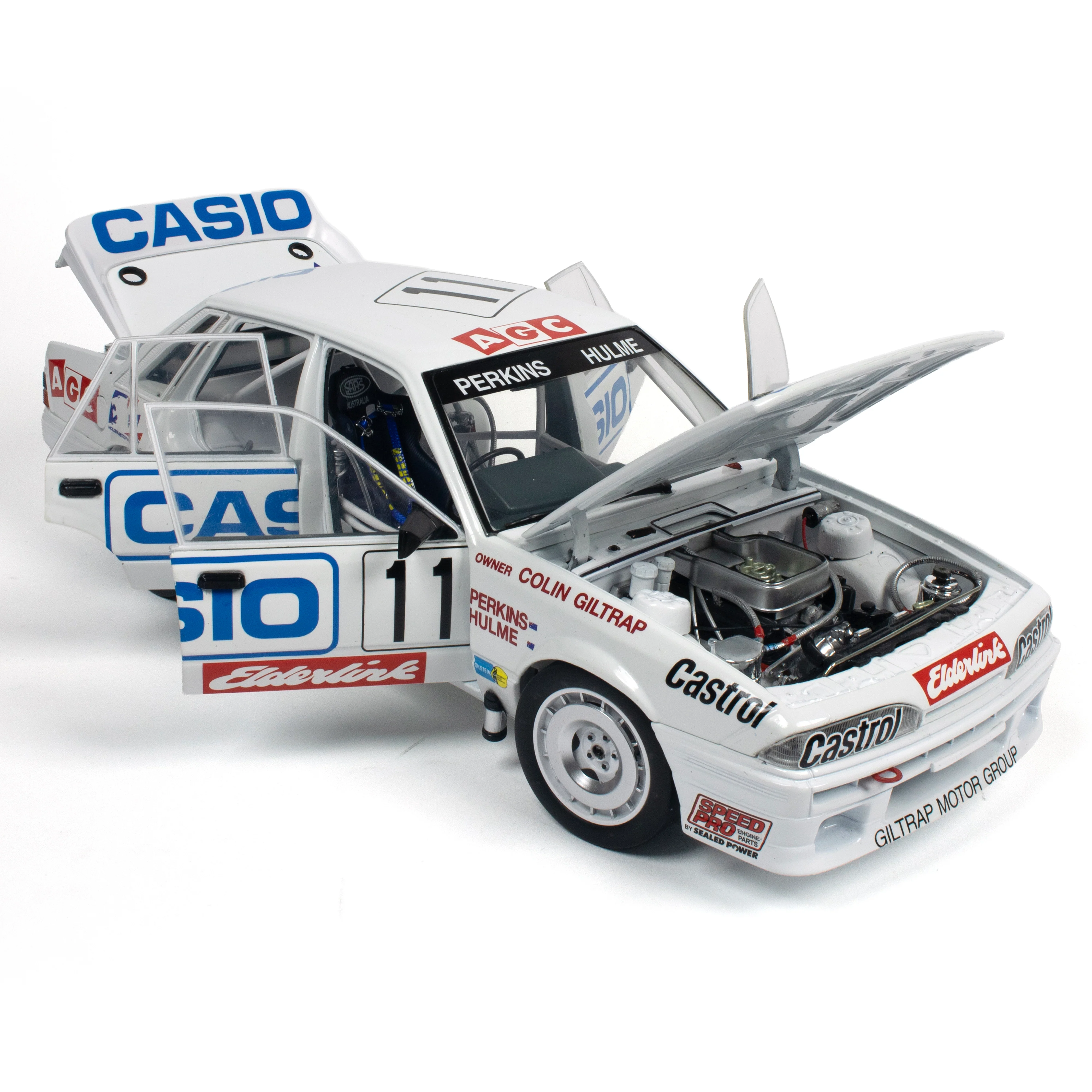 HOLDEN VL COMMODORE SS GROUP A - TEAM PERKINS - LARRY PERKINS #11 - 3RD PLACE - SOUTH PACIFIC TOURING CAR CHAMPIONSHIP - 1987 - 1:18 Scale Diecast Model Car - Image 8