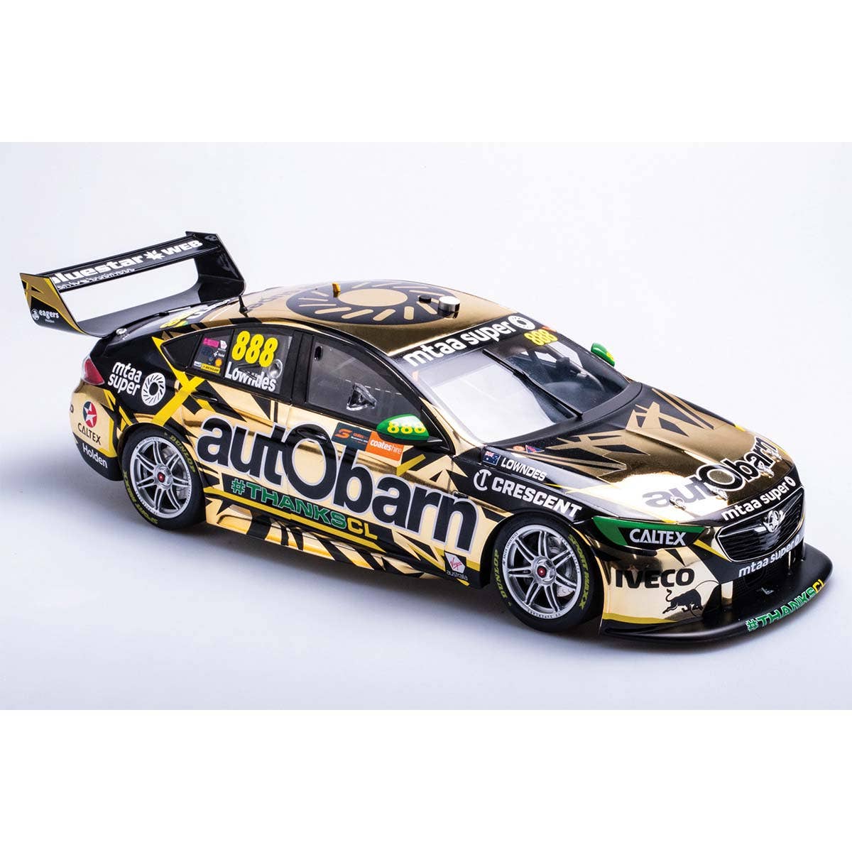 HOLDEN ZB COMMODORE AUTOBARN LOWNDES RACING #888 - LOWNDES - 2018 NEWCASTLE 500 "LOWNDES FINAL RACE" - 1:18 Scale Diecast Model Car - Image 3