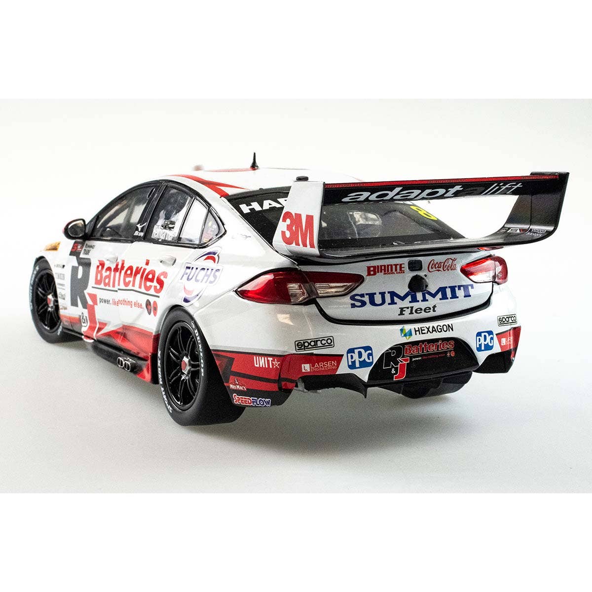 HOLDEN ZB COMMODORE - BJR - ANDRE HEIMGARTNER #8 R&J Batteries/Scandia - 2022 Bunnings Trade Perth Supernight Race 11 3RD PLACE - 1:18 Scale Diecast Model Car - Image 3