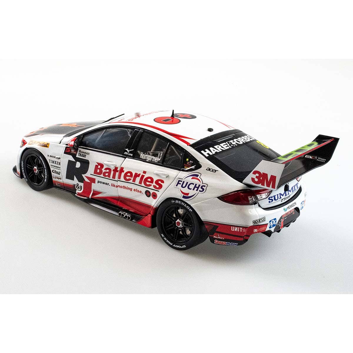 HOLDEN ZB COMMODORE - BJR - ANDRE HEIMGARTNER #8 R&J Batteries/Scandia - 2022 Bunnings Trade Perth Supernight Race 11 3RD PLACE - 1:18 Scale Diecast Model Car - Image 5