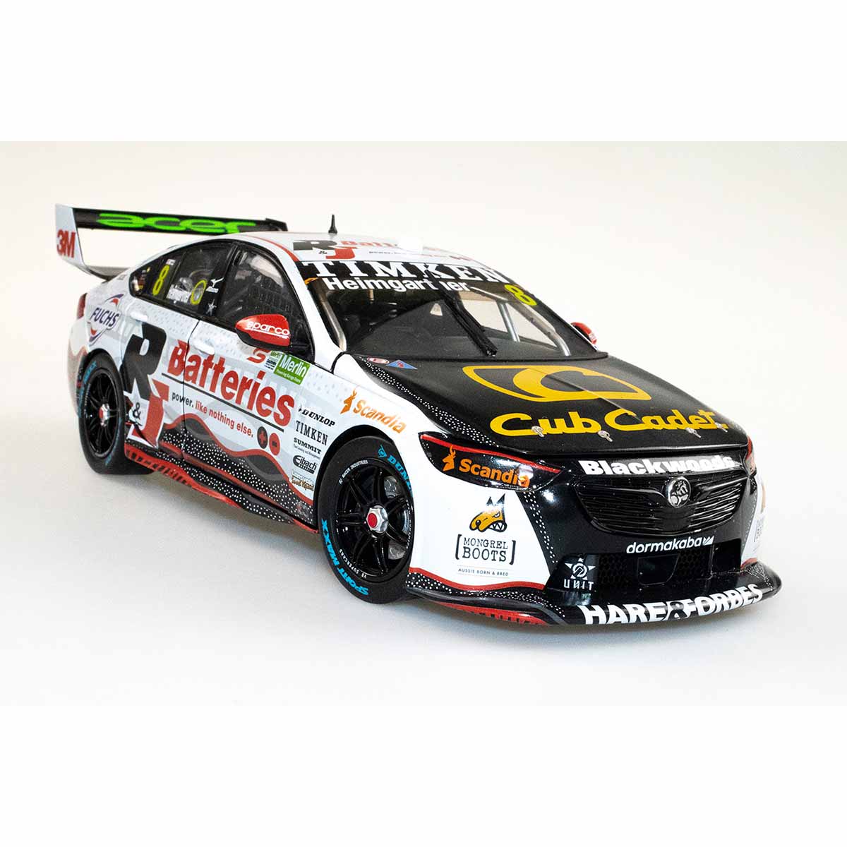 HOLDEN ZB COMMODORE - BJR - HEIMGARTNER #8 R&J Batteries - 2022 Merlin Darwin Triple Crown - Race 16 - 1:43 Scale Diecast Model Car