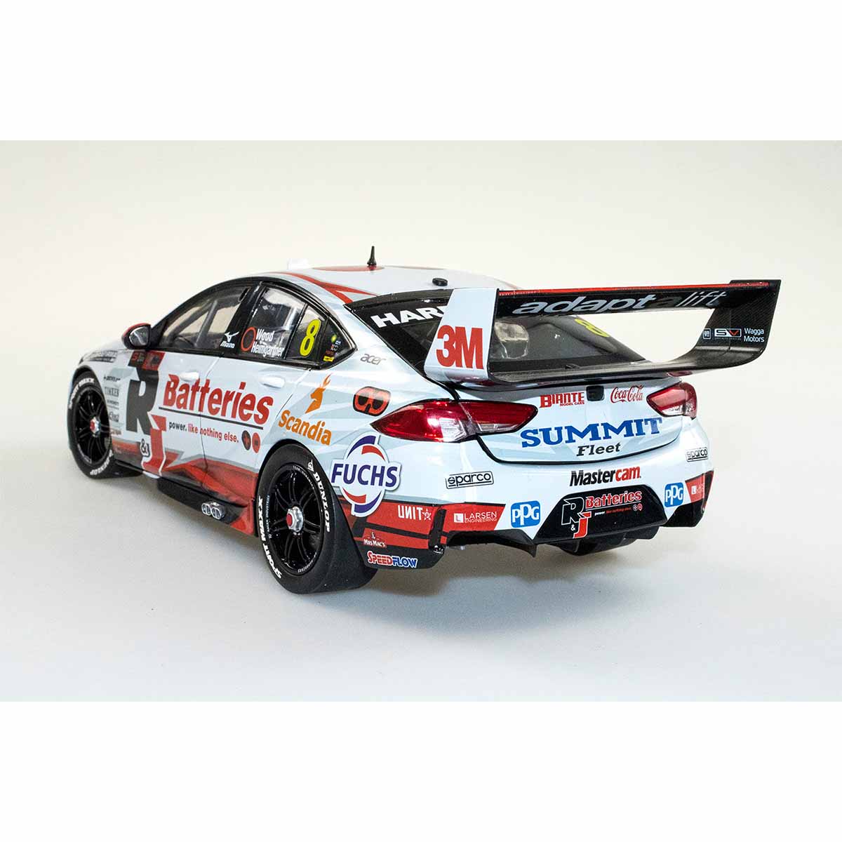 HOLDEN ZB COMMODORE - BJR - HEIMGARTNER/WOOD #8 - R&J Batteries - 2022 Bathurst 1000 - 1:18 Scale Diecast Model Car - Image 3