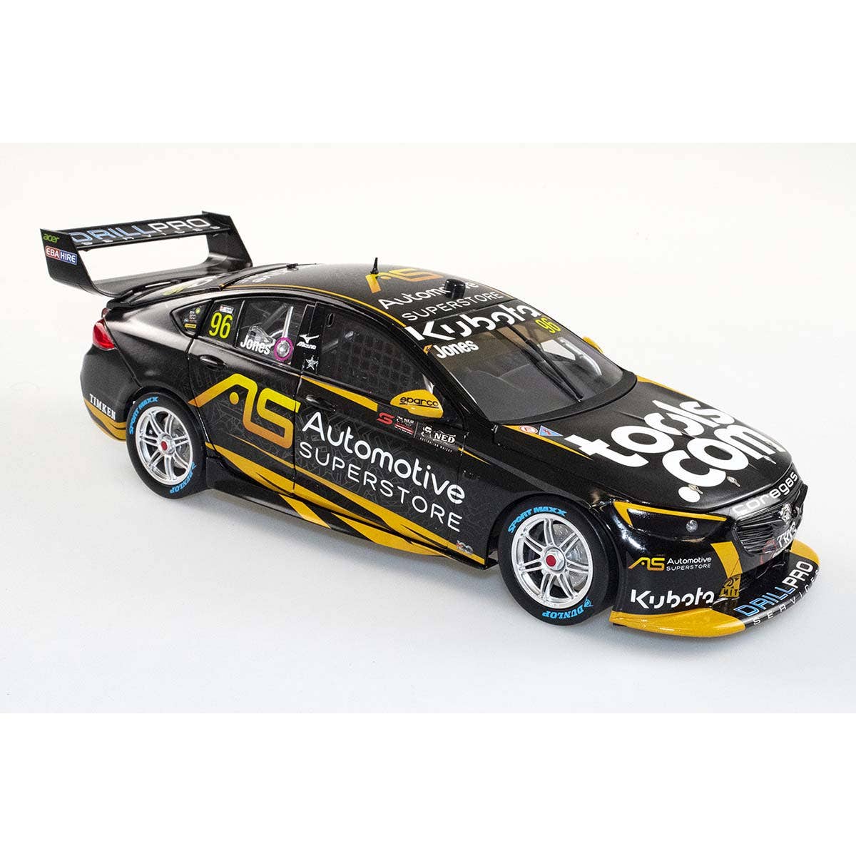 HOLDEN ZB COMMODORE - BJR - MACAULAY JONES #96 Automotive Superstore - 2022 NED Whisky Tasmania Supersprint Race 4 - 1:18 Scale Diecast Model Car - Image 3