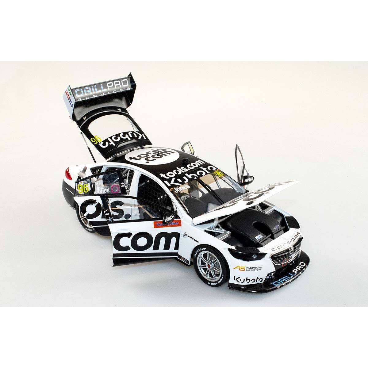 HOLDEN ZB COMMODORE - BJR - MACAULAY JONES #96 Tools.com - 2022 Beaurepairs Melbourne 400 Race 6 - 1:18 Scale Diecast Model Car - Image 4