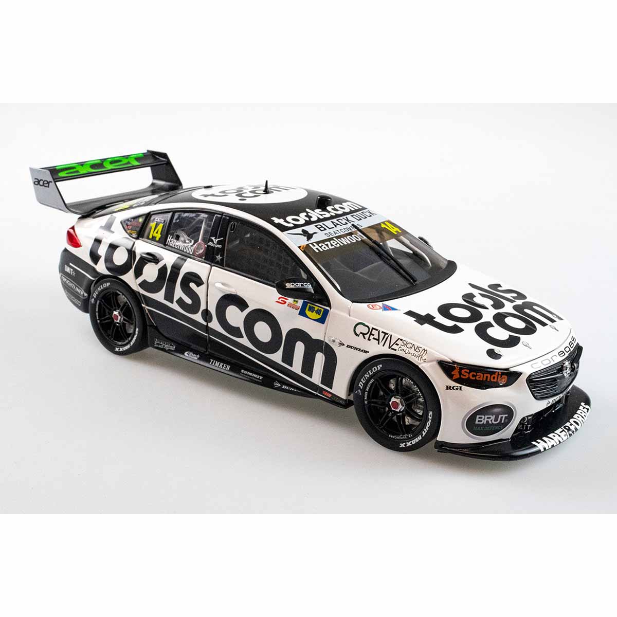 HOLDEN ZB COMMODORE - BJR TOOLS.COM - HAZELWOOD #14 - 2021 WD-40 Townsville Supersprint Race 19 - 1:18 Scale Diecast Model Car - Image 4