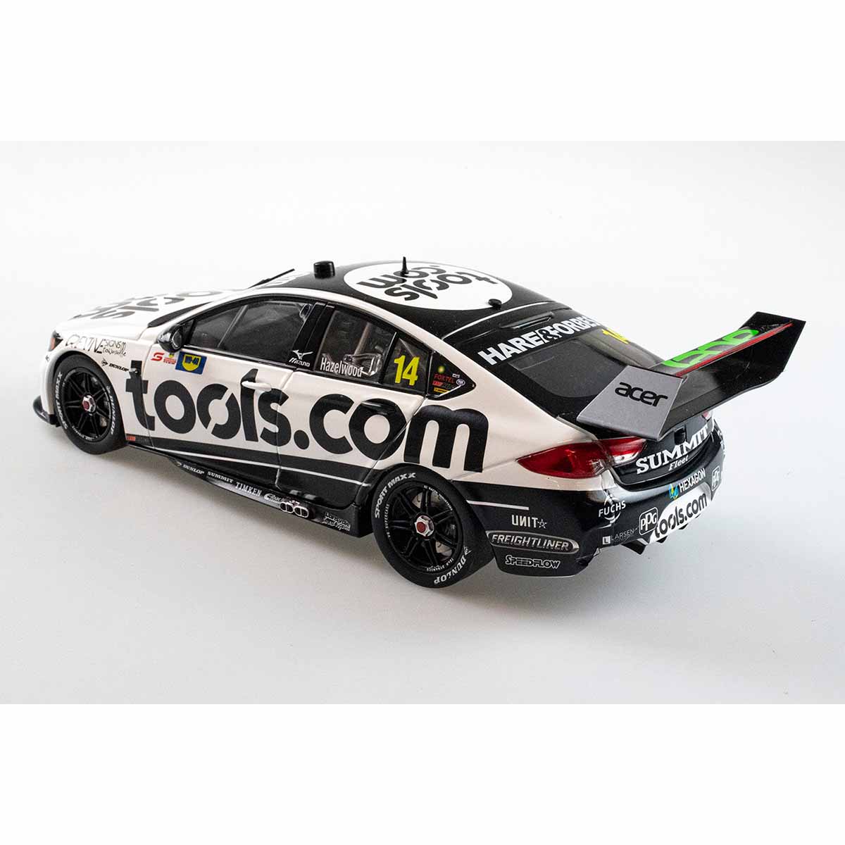 HOLDEN ZB COMMODORE - BJR TOOLS.COM - HAZELWOOD #14 - 2021 WD-40 Townsville Supersprint Race 19 - 1:18 Scale Diecast Model Car - Image 5