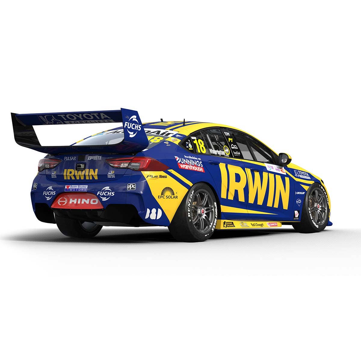 Holden ZB Commodore - Irwin Racing - #18, M.Winterbottom - 4th place, Race 13, 2020 BetEasy Darwin Triple Crown - 1:43 Scale Diecast Model Car - Image 2