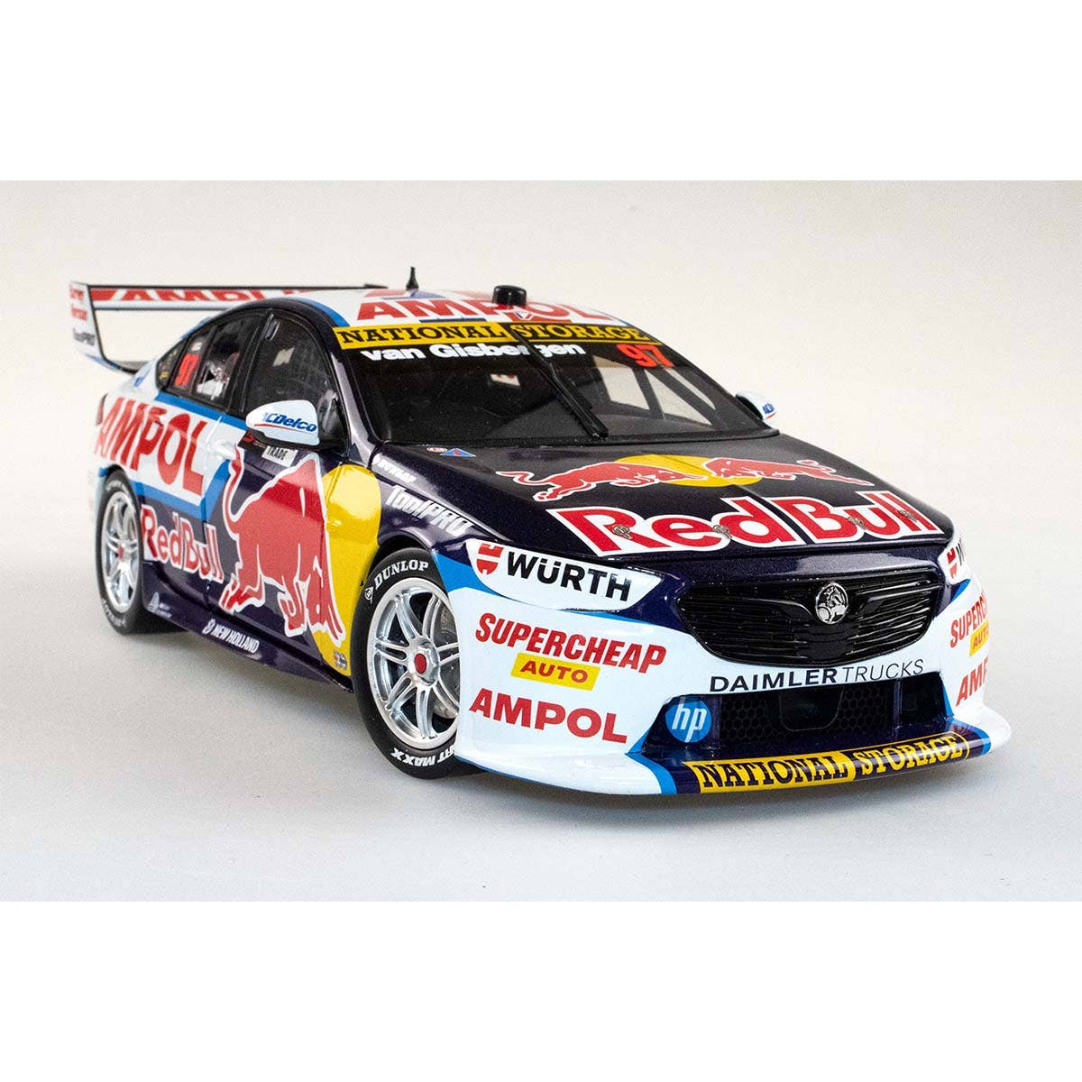 HOLDEN ZB COMMODORE - RED BULL AMPOL RACING - SHANE VAN GISBERGEN #97 - 2022 Bunnings Trade Perth Supernight Race 10 - 600th Holden Race Win - Winner - 1:12 Scale Resin Model Car
