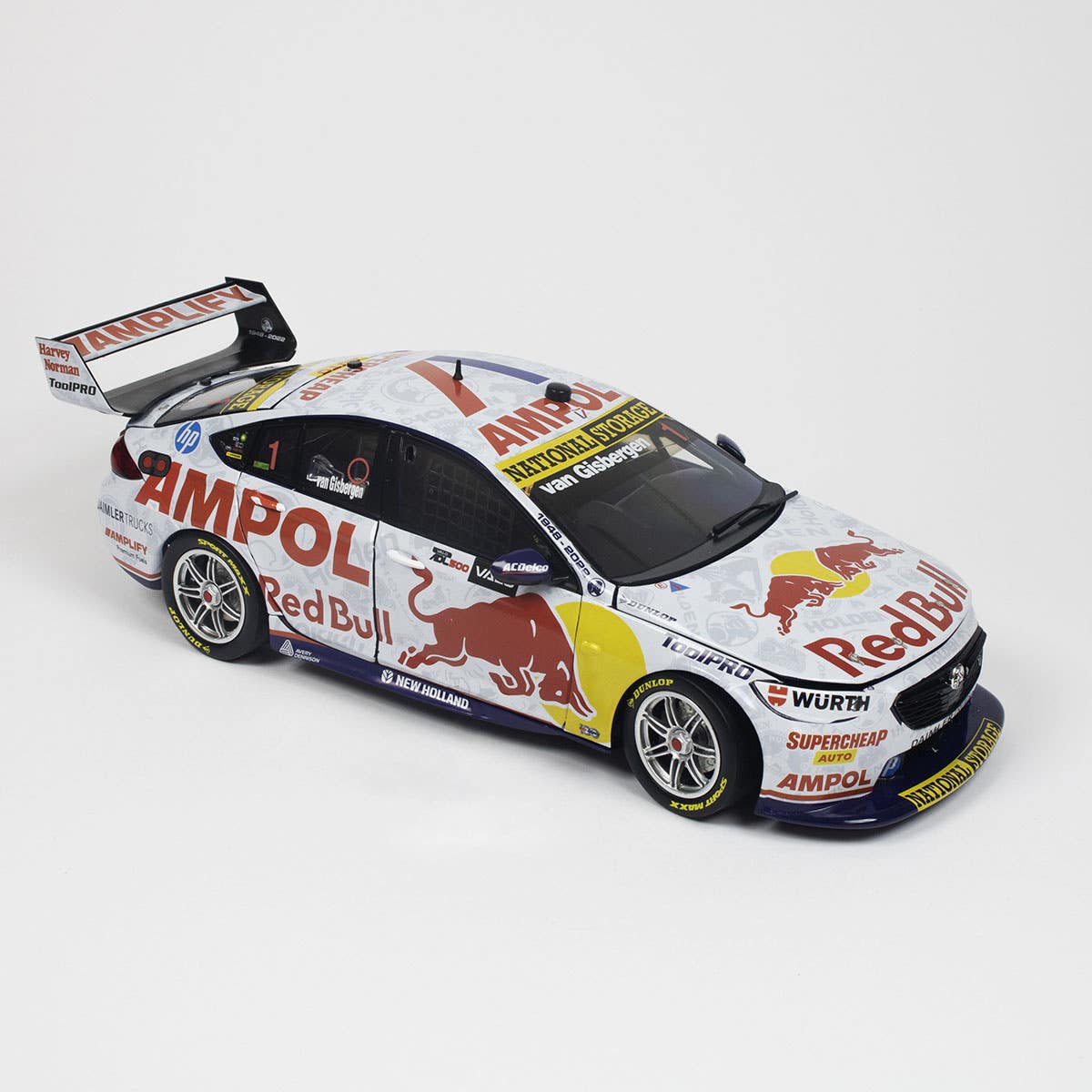 HOLDEN ZB COMMODORE - RED BULL AMPOL RACING - VAN GISBERGEN #1 - 2022 VAILO Adelaide 500 CHAMPIONSHIP WINNER - 1:64 Scale Diecast Model Car - Image 3
