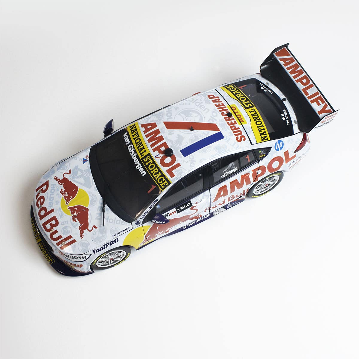 HOLDEN ZB COMMODORE - RED BULL AMPOL RACING - VAN GISBERGEN #1 - 2022 VAILO Adelaide 500 CHAMPIONSHIP WINNER - 1:64 Scale Diecast Model Car - Image 5