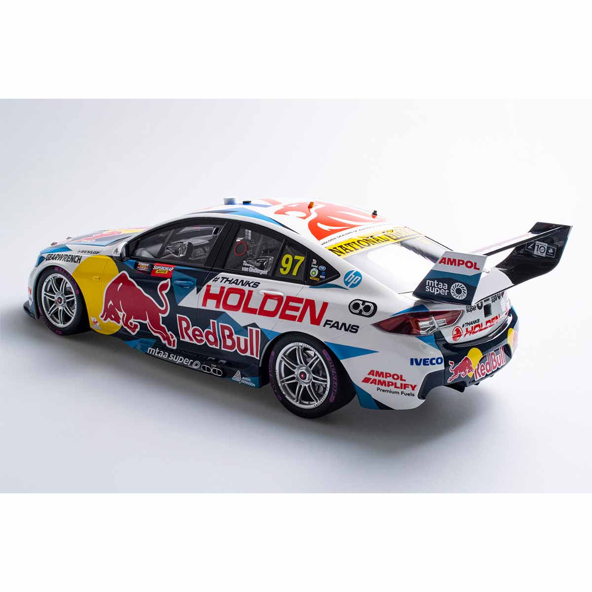 HOLDEN ZB COMMODORE RED BULL HOLDEN RACING - #97 VAN GISBERGEN/TANDER - 2020 BATHURST 1000 WINNER - "Thanks Holden Fans" - 1:18 Scale Diecast Model Car - Image 2