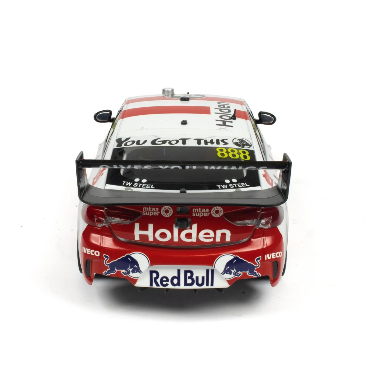 HOLDEN ZB COMMODORE - RED BULL HOLDEN RACING - JAMIE WHINCUP/CRAIG LOWNDES #888 - 2019 - RETRO LIVERY - BATHURST 1000 - 4th place - 1:18 Scale Diecast Model Car - Image 5