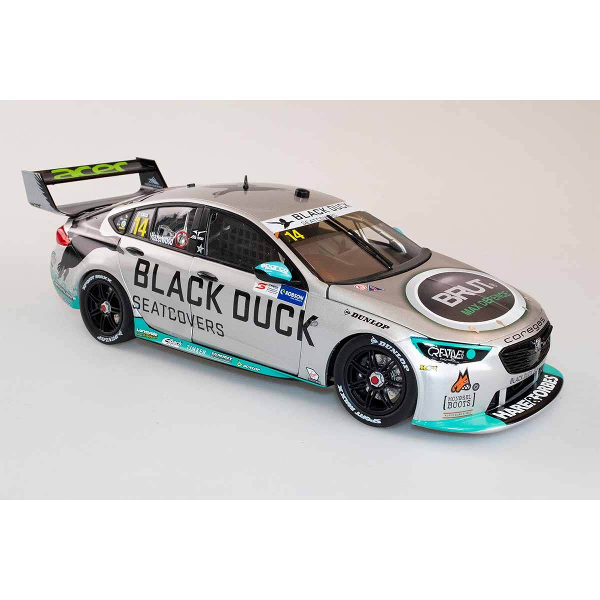 Holden ZB Commodore - Team Black Duck - #14, T.Hazelwood - Pole Position, Race 24, 2020 Robson Civil Projects Townsville SuperSprint - 1:18 Scale Diecast Model Car - Image 4
